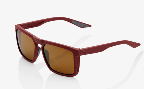 100 RenShaw Sunglasses  Soft Tact Crimson frame - Bronze Lens