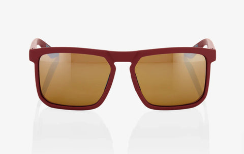 100 RenShaw Sunglasses  Soft Tact Crimson frame - Bronze Lens